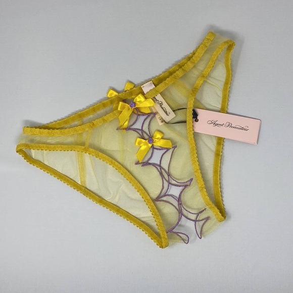 Agent Provocateur Lorna yellow and lilac 3 piece set. NWT. - Picture 6 of 11